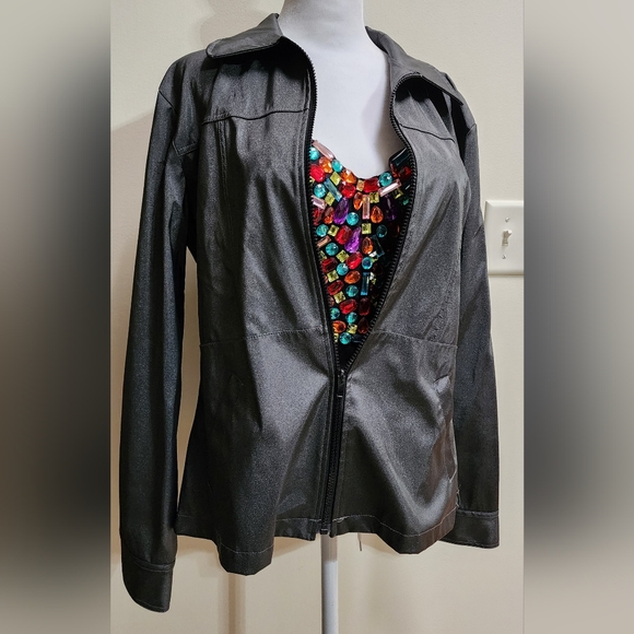 Black Rhinestone Bedazzled Bustier Corset Women's Size XL (runs small) - Picture 10 of 12